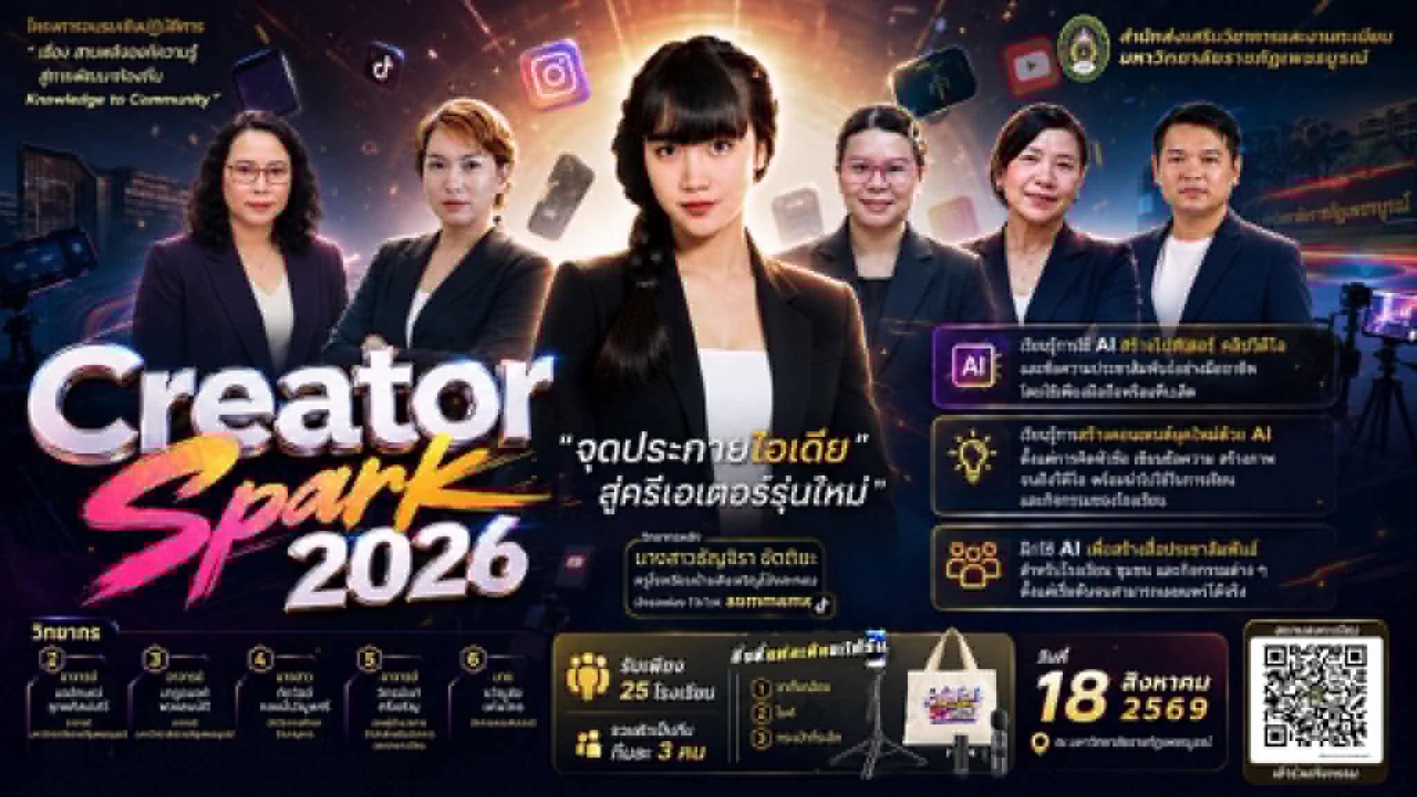 ขอเชิญชวนร่วมกิจกรรม “CREATOR SPARK 2026” จุดประกายพลังสร้างสรรค์ สู่โอกาสแห่งอนาคต* 